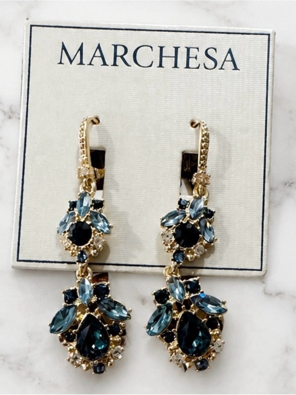 Marchesa Glass & Epoxy Stone
Gold-Tone Double Drop
Earrings
